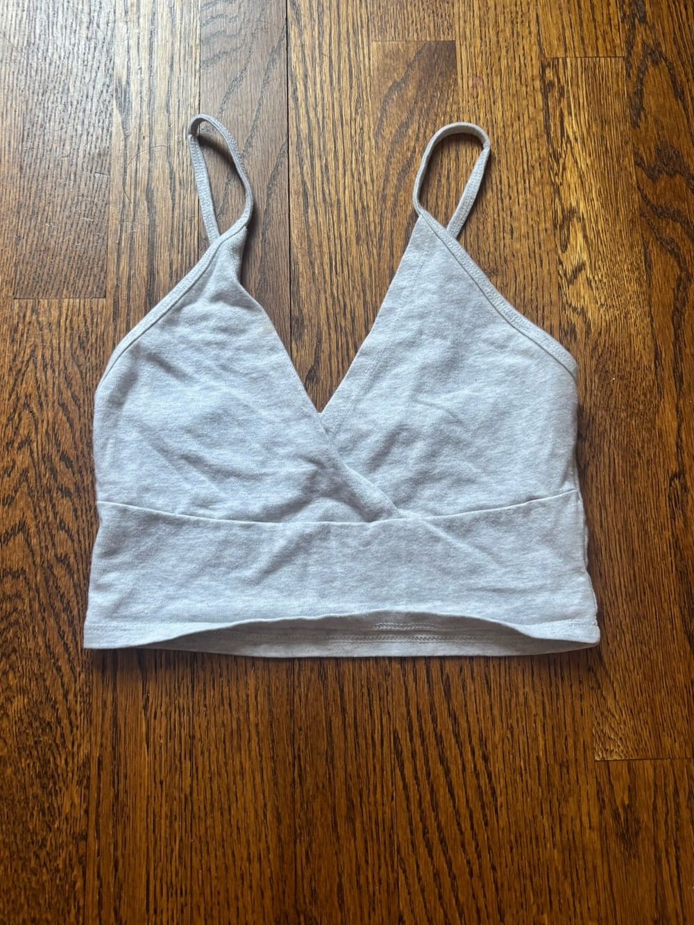 Brandy Melville Light Gray Cropped Tank Top
